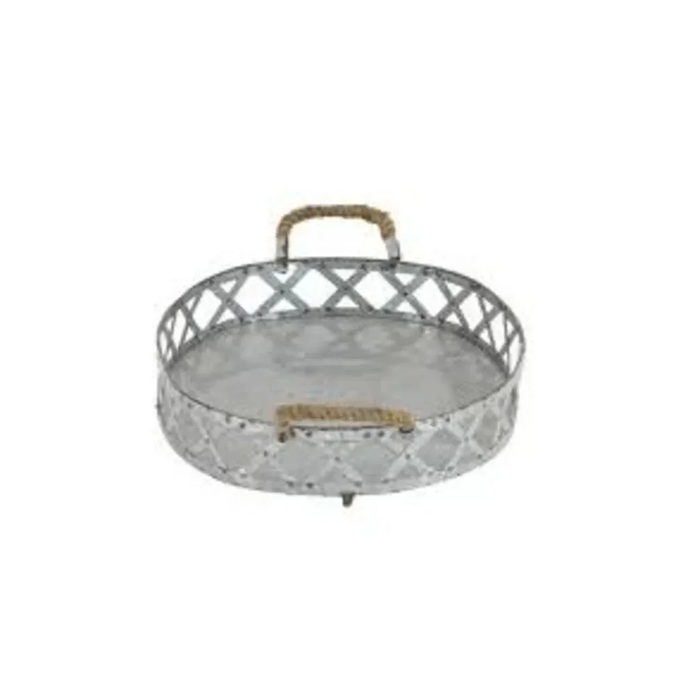 Sighwarth Metal Galvanized Vanity Serving Tray NWT